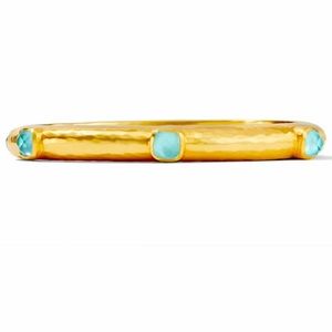 Julie Vos Catalina hinged bangle bahemian blue NWT